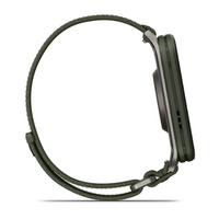 Garmin Venu® X1 Moss with Titanium Caseback and Moss ComfortFit Nylon Band