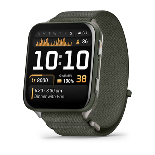 Garmin Venu® X1 Black with Slate Titanium Caseback and Black ComfortFit Nylon Band