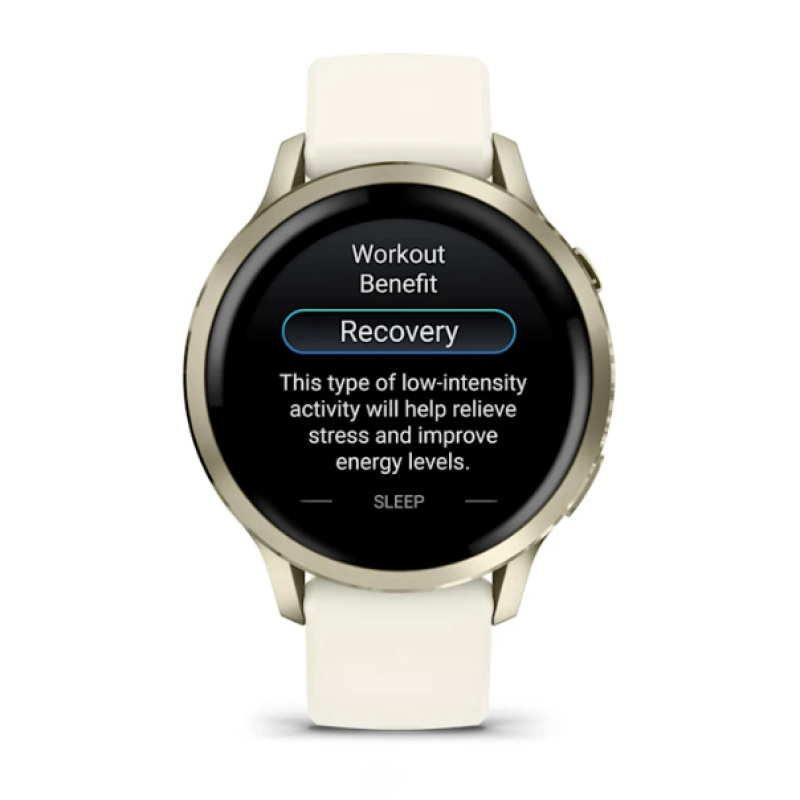 Garmin Venu® 4 – 41 mm Lunar Gold with Bone Silicone Band
