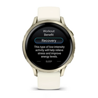 Garmin Venu® 4 – 41 mm Lunar Gold with Bone Silicone Band