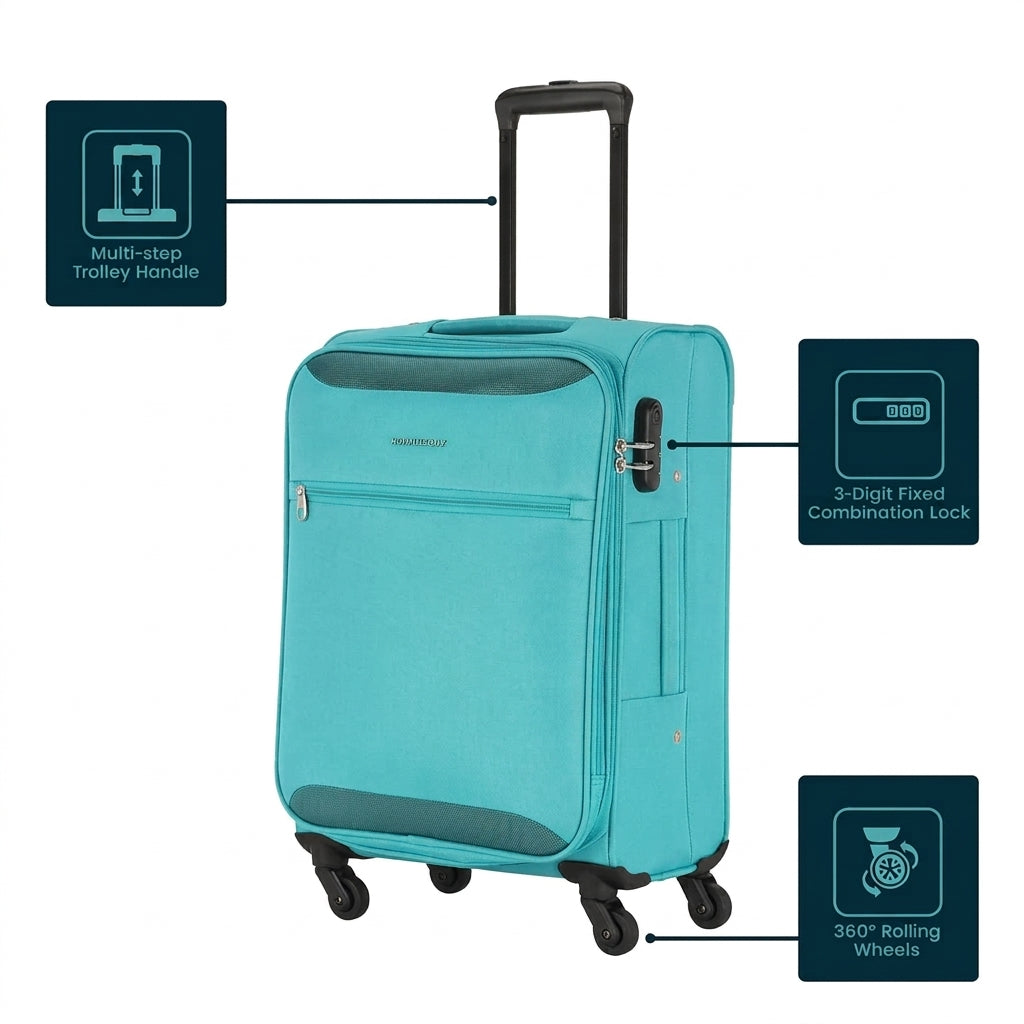 Kamiliant Zaka Small Cabin Suitcase – Lightweight Soft Luggage Spinner