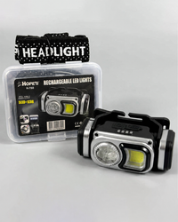 Rechargeable LED Headlamp With 5LED + COB Light | Type-C Charging Outdoor Head Torch