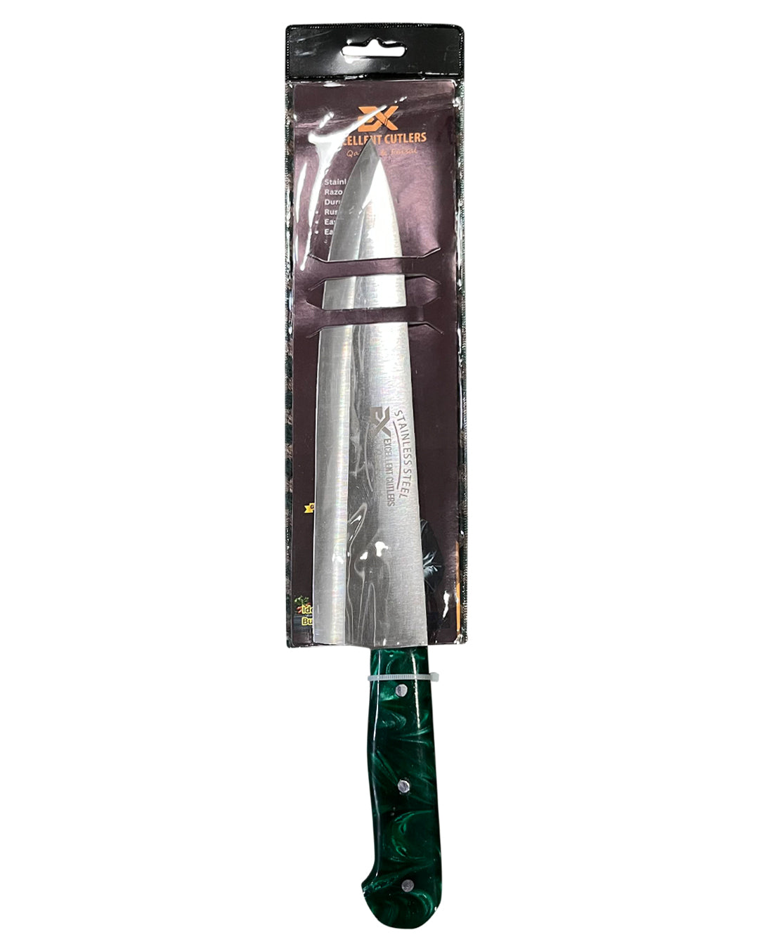 Excellent Cutlers Stainless Steel Kitchen Knife - (Green Marble Handle)