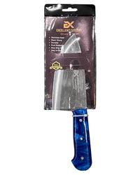 Excellent Cutlers Heavy Duty Mini Cleaver Chopper Knife - 6" (Blue Marble Handle)