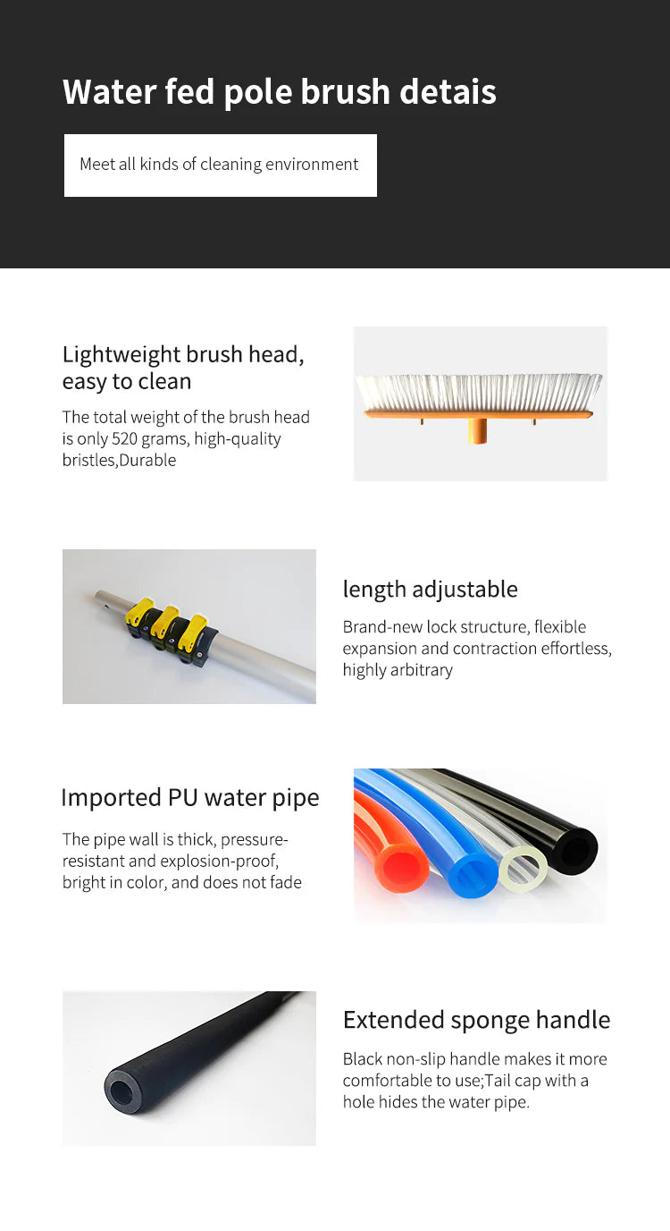 Solar & Glass Panel Cleaning Manual Brush - Model X-21