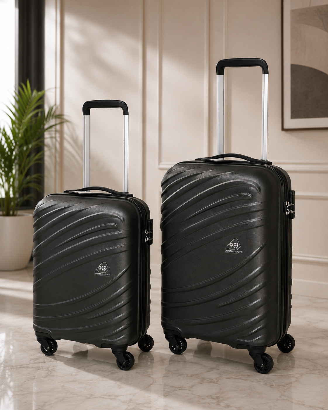 Kamiliant Siklon Hard Luggage 2-Piece Set – Durable Spinner Suitcases
