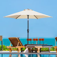 Garden Umbrella 9ft – UV Protected Patio Umbrella with Heavy Concrete Base
