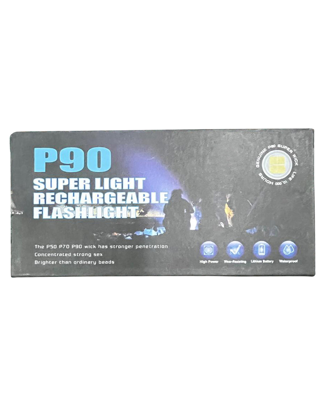 P90 Super Light Rechargeable LED Flashlight