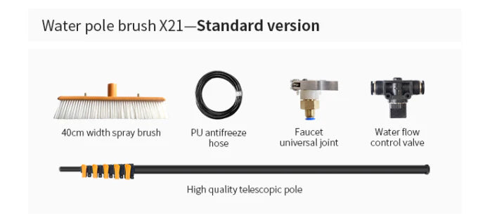Solar & Glass Panel Cleaning Manual Brush - Model X-21