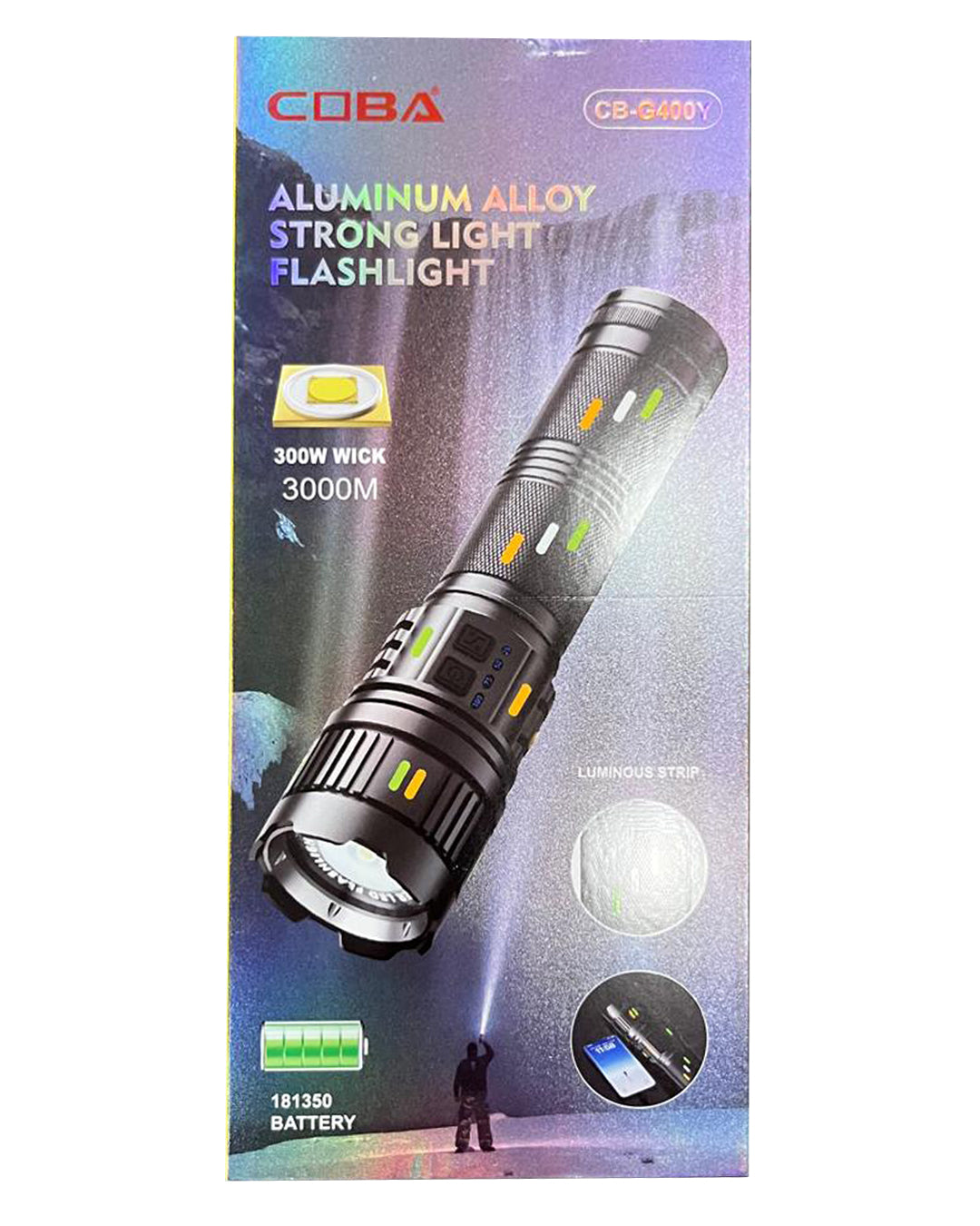 Aluminum Alloy Strong LED  CB-G400Y Flashlight Rechargeable