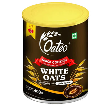 compare product Oateo Instant White Oats Tin 400g
