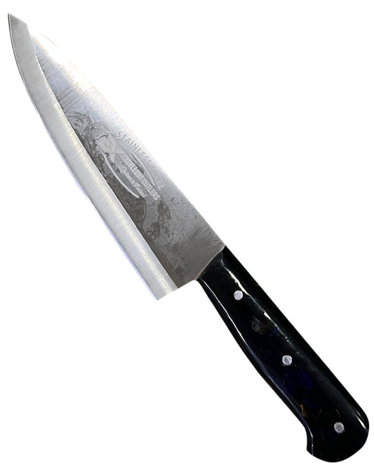Excellent Resin 8" Kitchen Knife -  (Black Marble Handle)