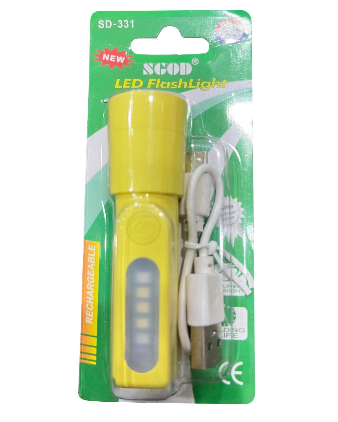 SGOD LED FlashLight SD-331 Rechargeable Torch Light