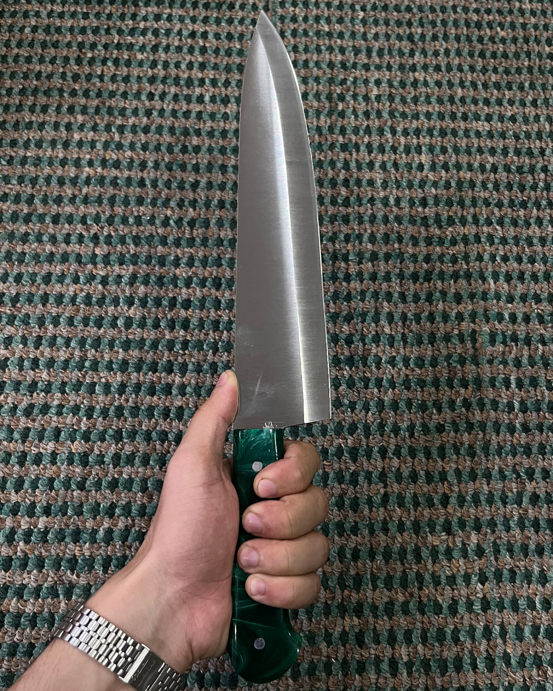 Excellent Cutlers Stainless Steel Kitchen Knife - (Green Marble Handle)