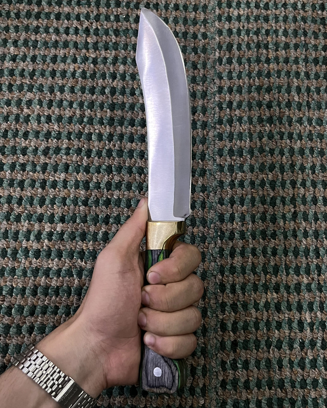 Heavy Duty Stainless Steel Curved Butcher & Skinning Knife - 7"