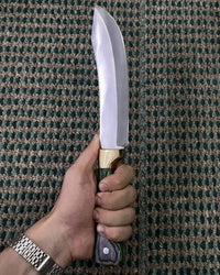 Heavy Duty Stainless Steel Curved Butcher & Skinning Knife - 7"