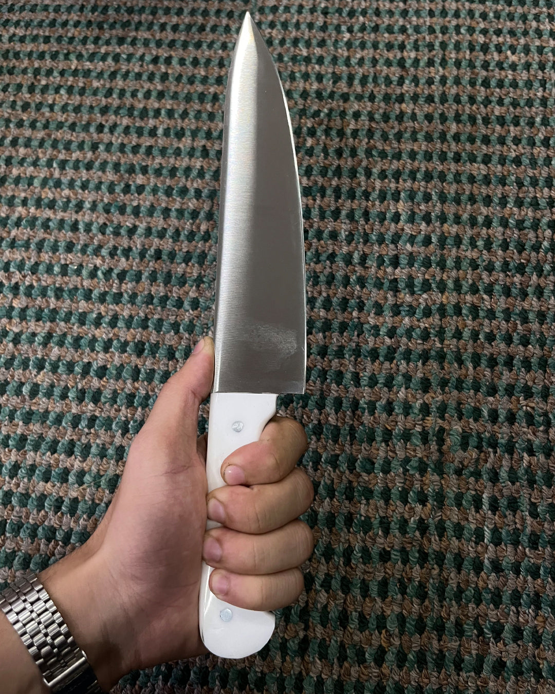 Seagull Stainless Steel Chef Knife - 8" (White Handle)