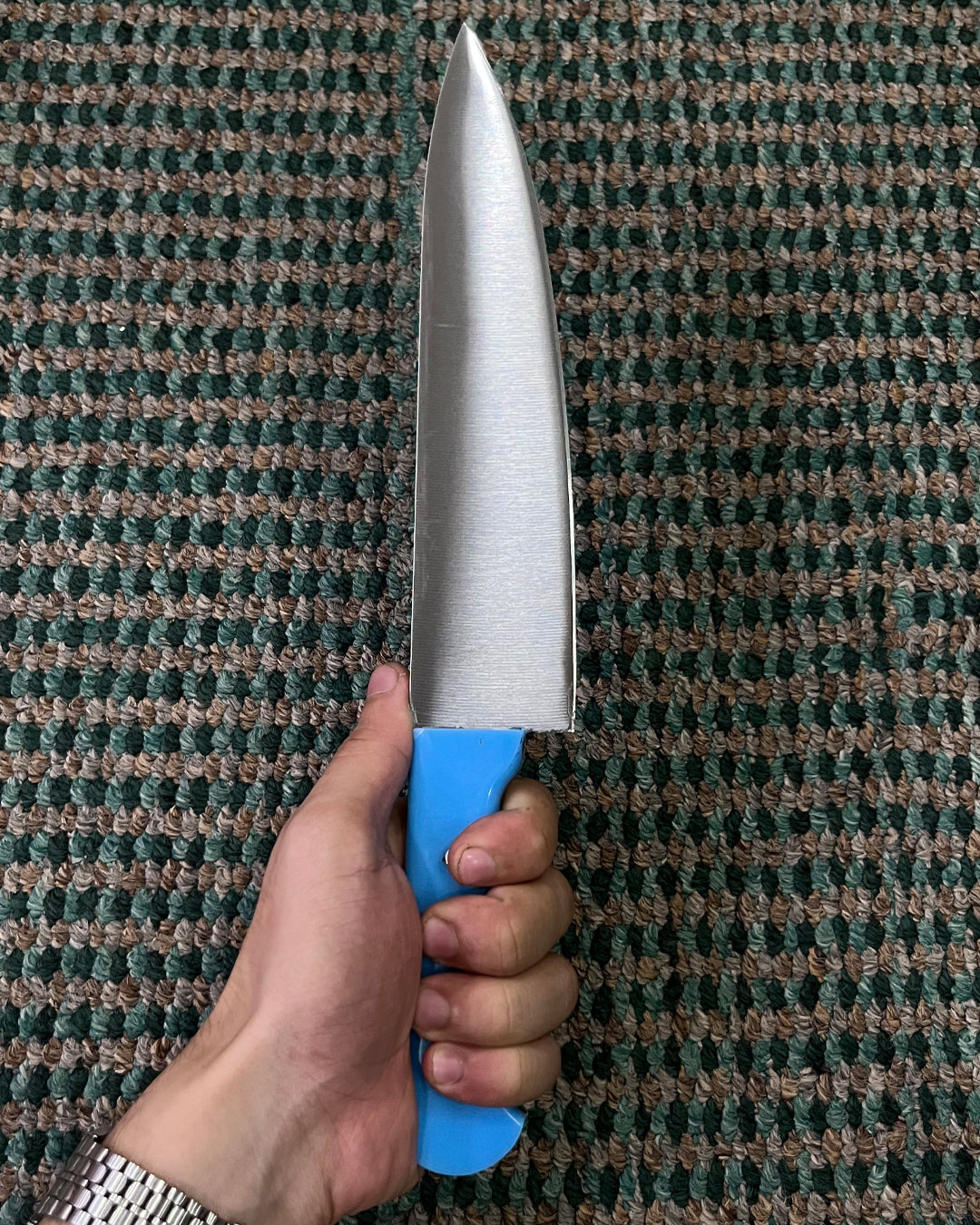 Seagull Stainless Steel Chef Knife - 8" (Blue Handle)