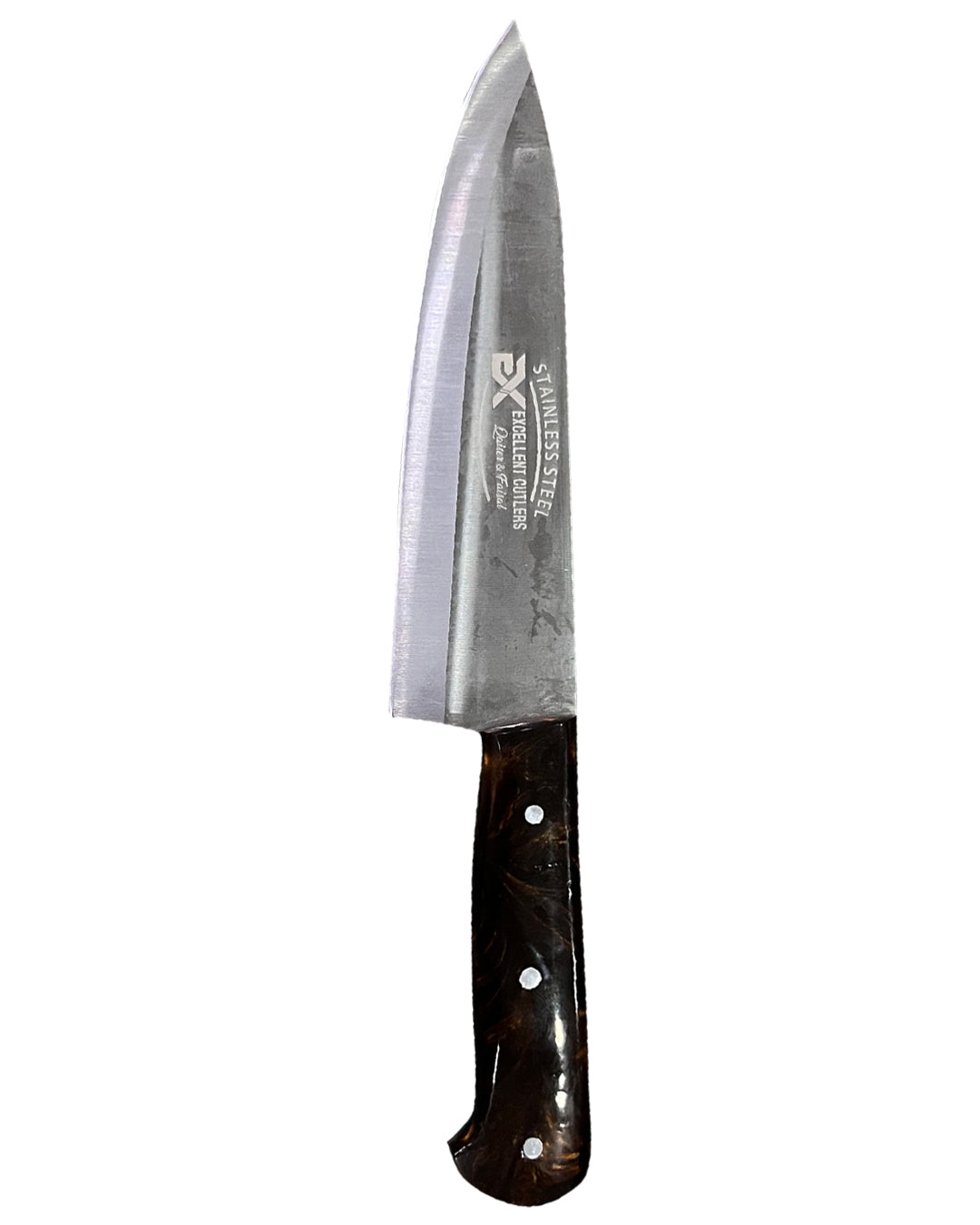 Excellent Cutlers Stainless Steel Kitchen Knife -  (Brown Amber Handle)
