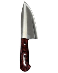 Excellent Cutlers Heavy Duty Mini Cleaver Chopper Knife - 6" (Brown Marble Handle)