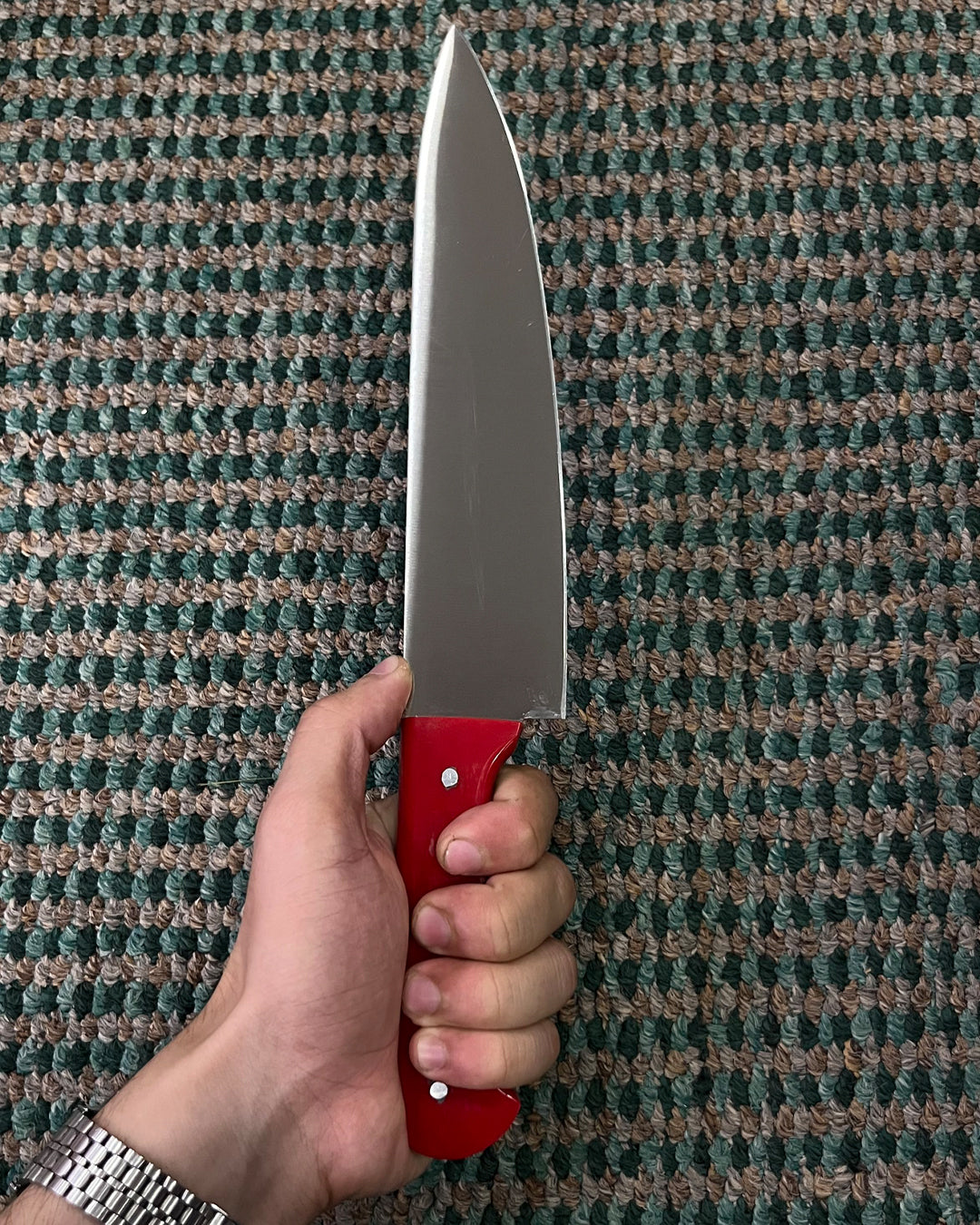 Seagull Stainless Steel Chef Knife - 8" (Red Handle)