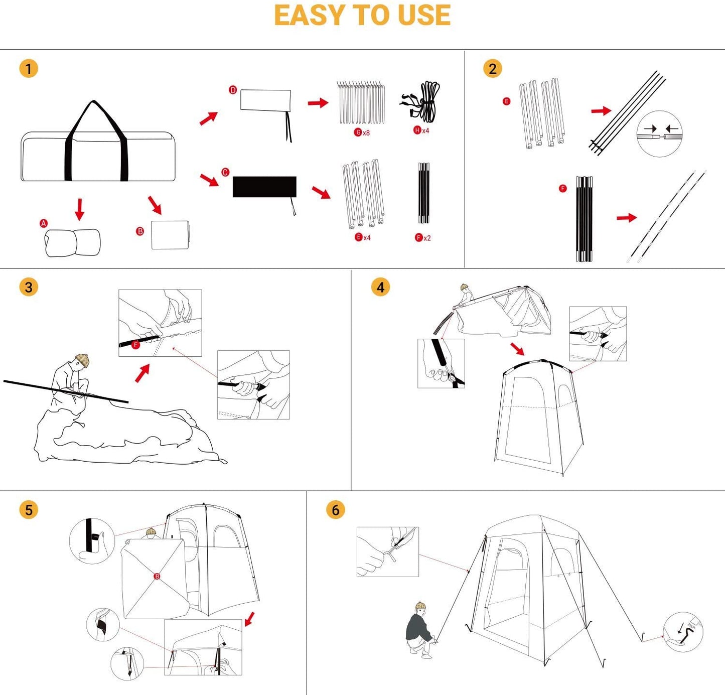 Changing/Toilet Tents - King Camp Marasusa Coffee