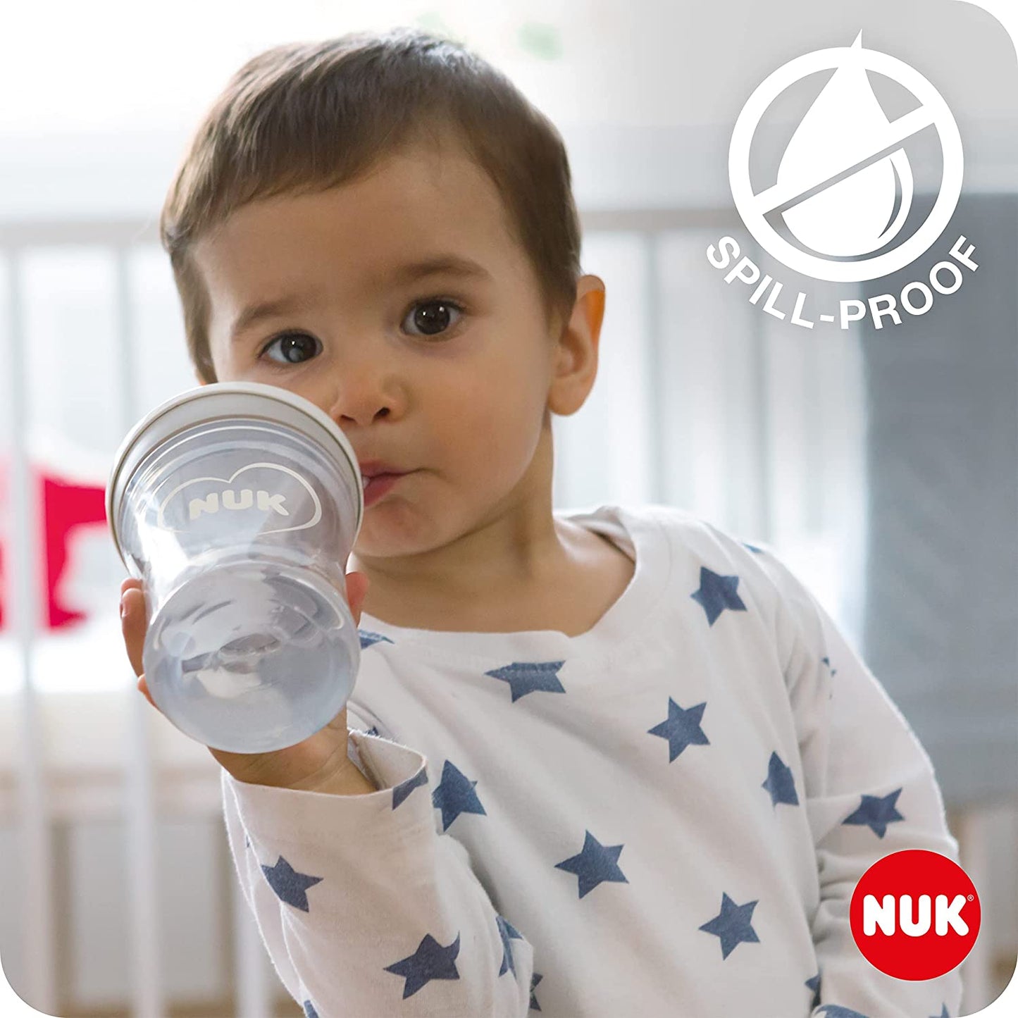NUK Action Cup Toddler Cup 12+ Months Twist Close Soft Drinking Straw BPA-Free 230ml
