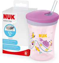 NUK Action Cup Toddler Cup 12+ Months Twist Close Soft Drinking Straw BPA-Free 230ml