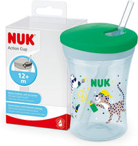 NUK Action Cup Toddler Cup 12+ Months Twist Close Soft Drinking Straw BPA-Free 230ml