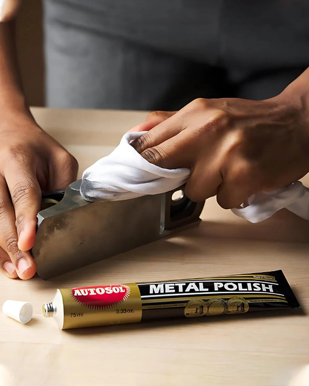 Autosol Metal Polish 75ml with Micofiber Cloth