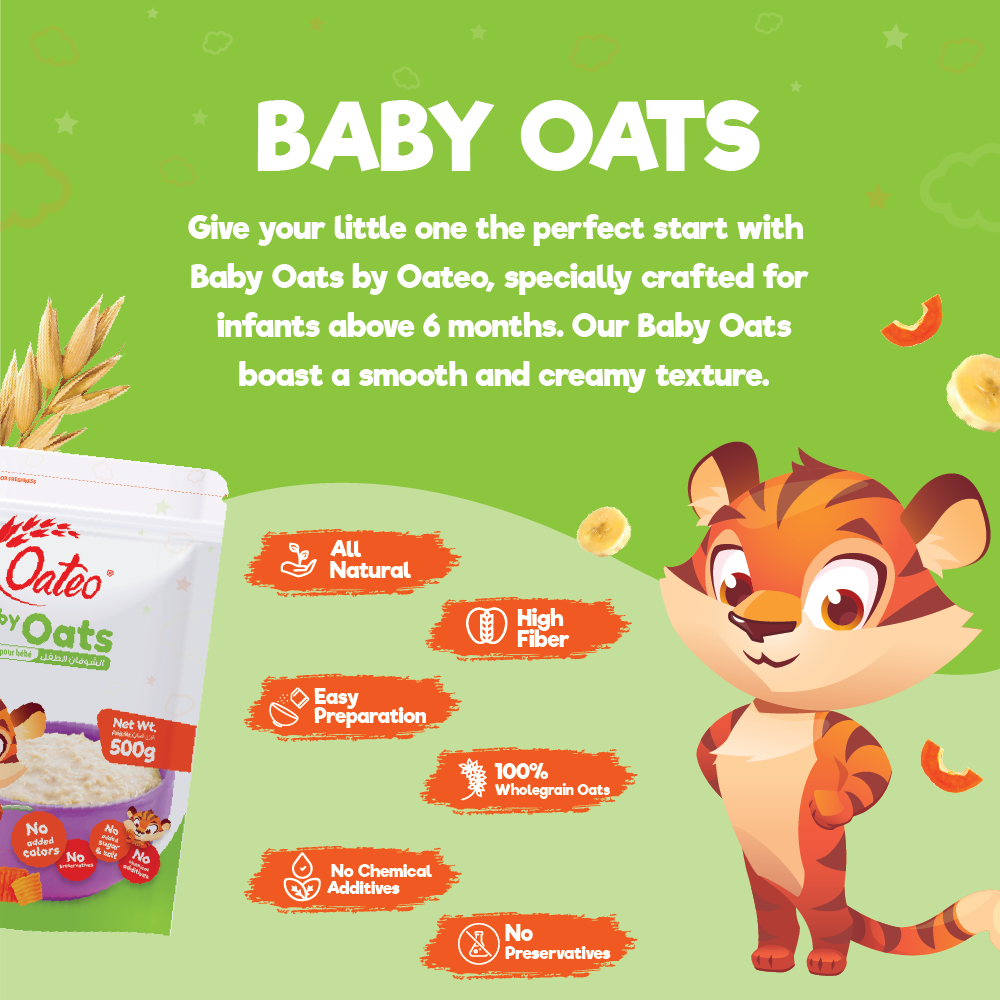 Oateo Baby Oats 500 gms Zip Lock Pouch
