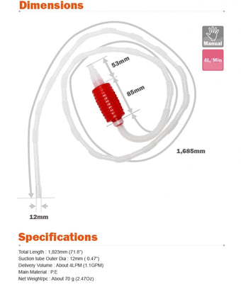 compare product DP 50 SIPHON HAND PUMP WITH LONG HOSE