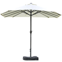 Garden Umbrella 9ft – UV Protected Patio Umbrella with Heavy Concrete Base