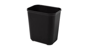 compare product FIRE RESISTANT WASTEBASKET 28 QT BLACK