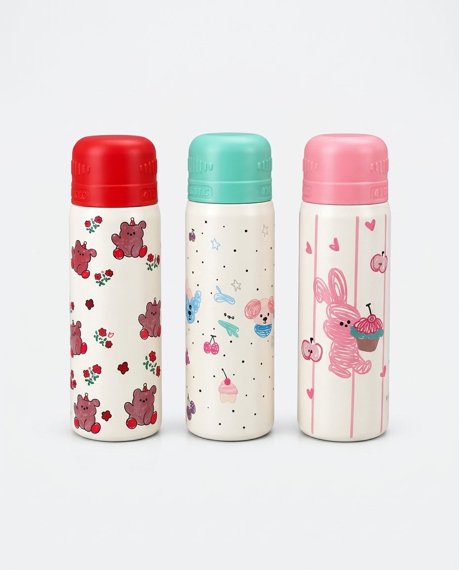 Floral Vacuum Cup – 550ml Insulated Flask with Botanical Print (Gift Edition)