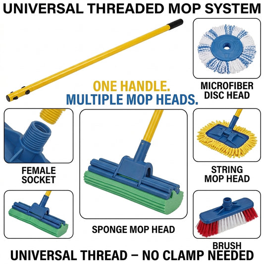 52" QUICK-CONNECT STEEL MOP HANDLE