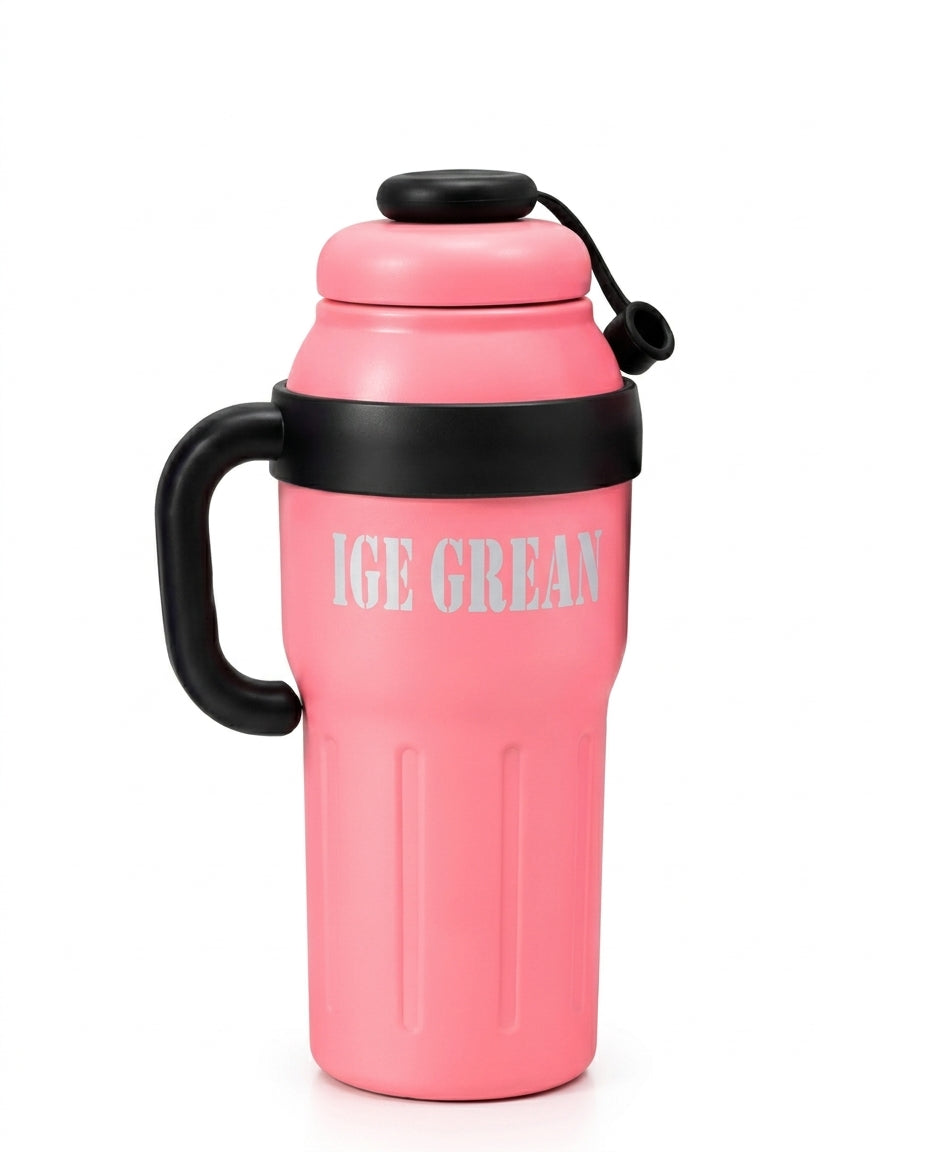 Fashion Minimalist Cup – 1100ml Insulated Tumbler with Straw