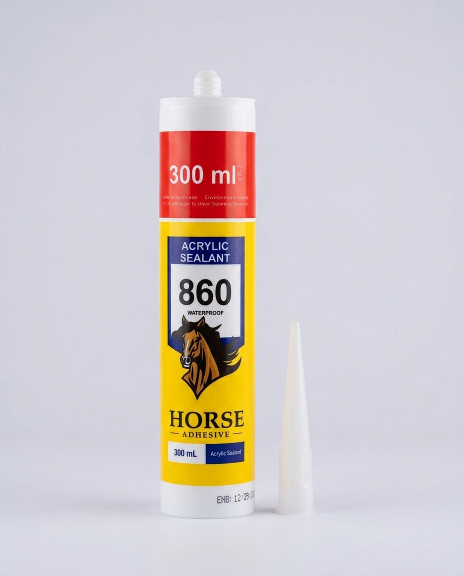 Horse 860 Waterproof Acrylic Sealant & Adhesive (300ml)