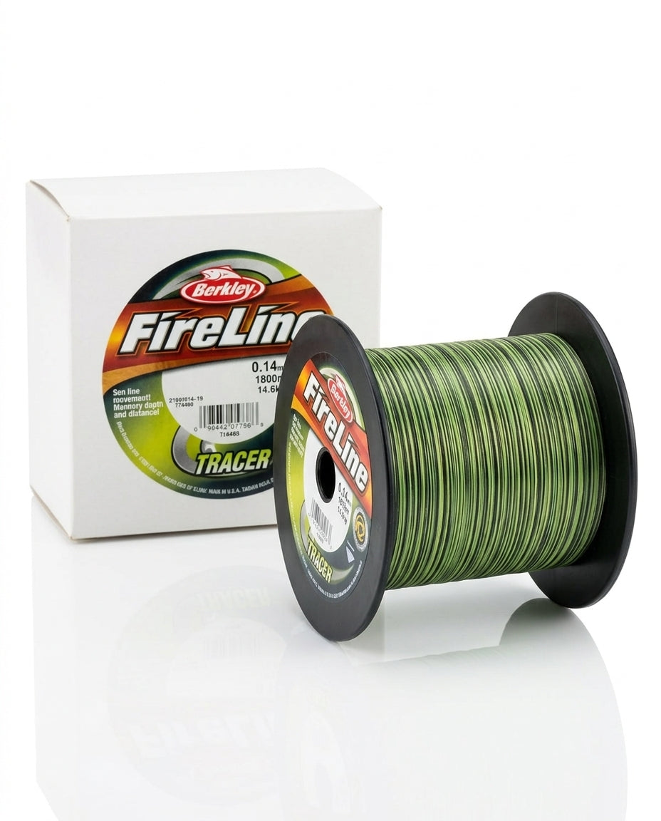 Berkley FireLine Tracer Saltwater Fused Fishing Line – 0.14mm, 1800m Bulk Spool (14.6kg / 32.1lbs)