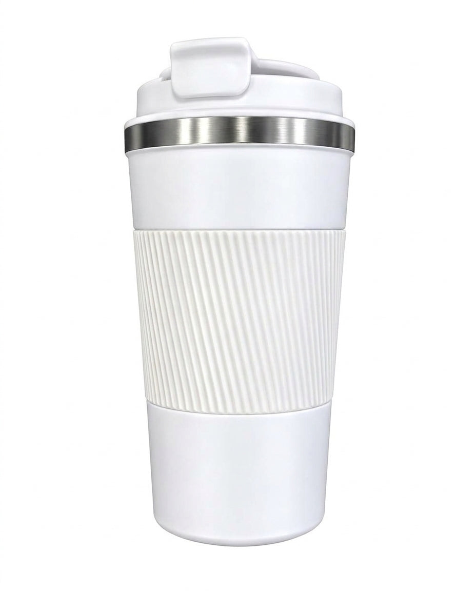 Multi-Use Coffee Mug – 510ml Stainless Steel Tumbler | Silicone Grip
