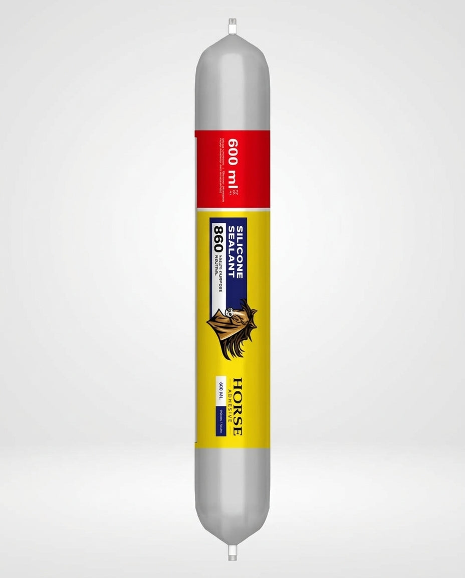 Horse 860 Neutral Silicone Sealant (600ml Sausage Pack)