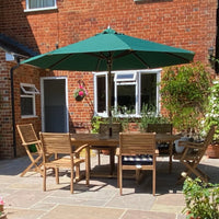 Garden Umbrella 9ft – UV Protected Patio Umbrella with Heavy Concrete Base