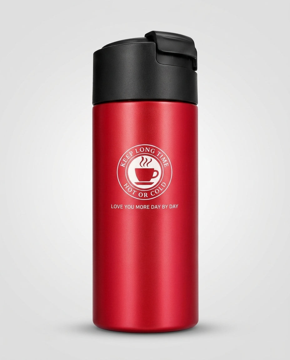 Hot n Cold Fashion Insulated Vacuum Coffee Cup – 580ml Stainless Steel Tumbler