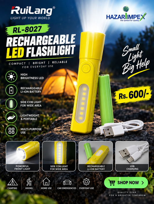 Ruilang RL-8027 Rechargeable LED Flashlight