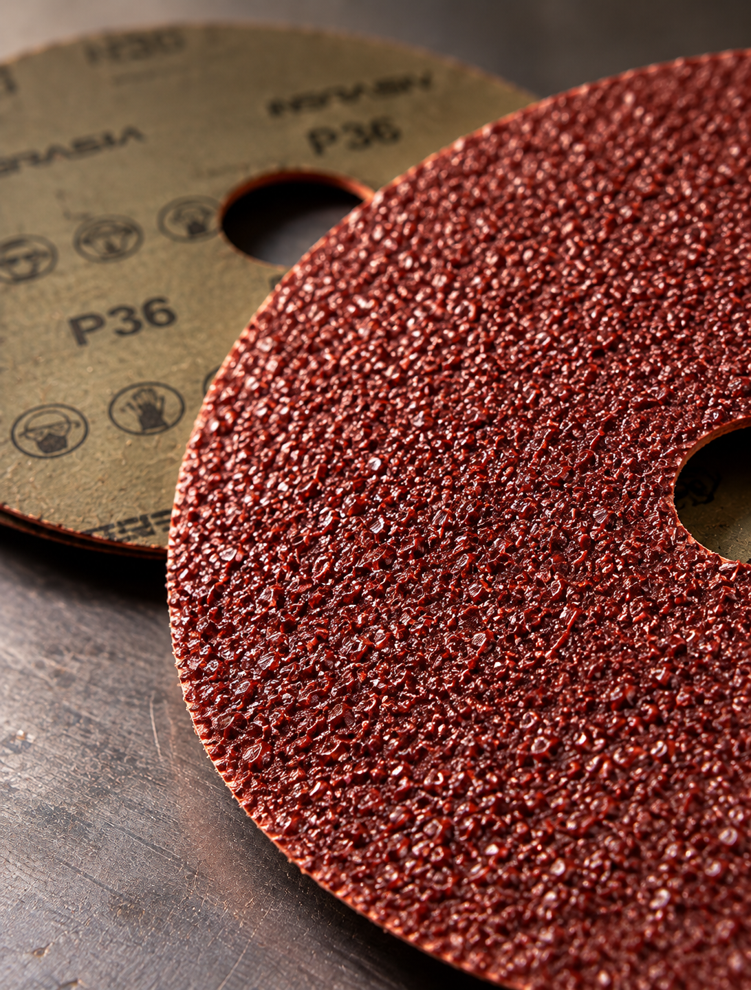 InterAbrasiv Fiber Disc 4 Inch Red – Aluminium Oxide Abrasive Disc