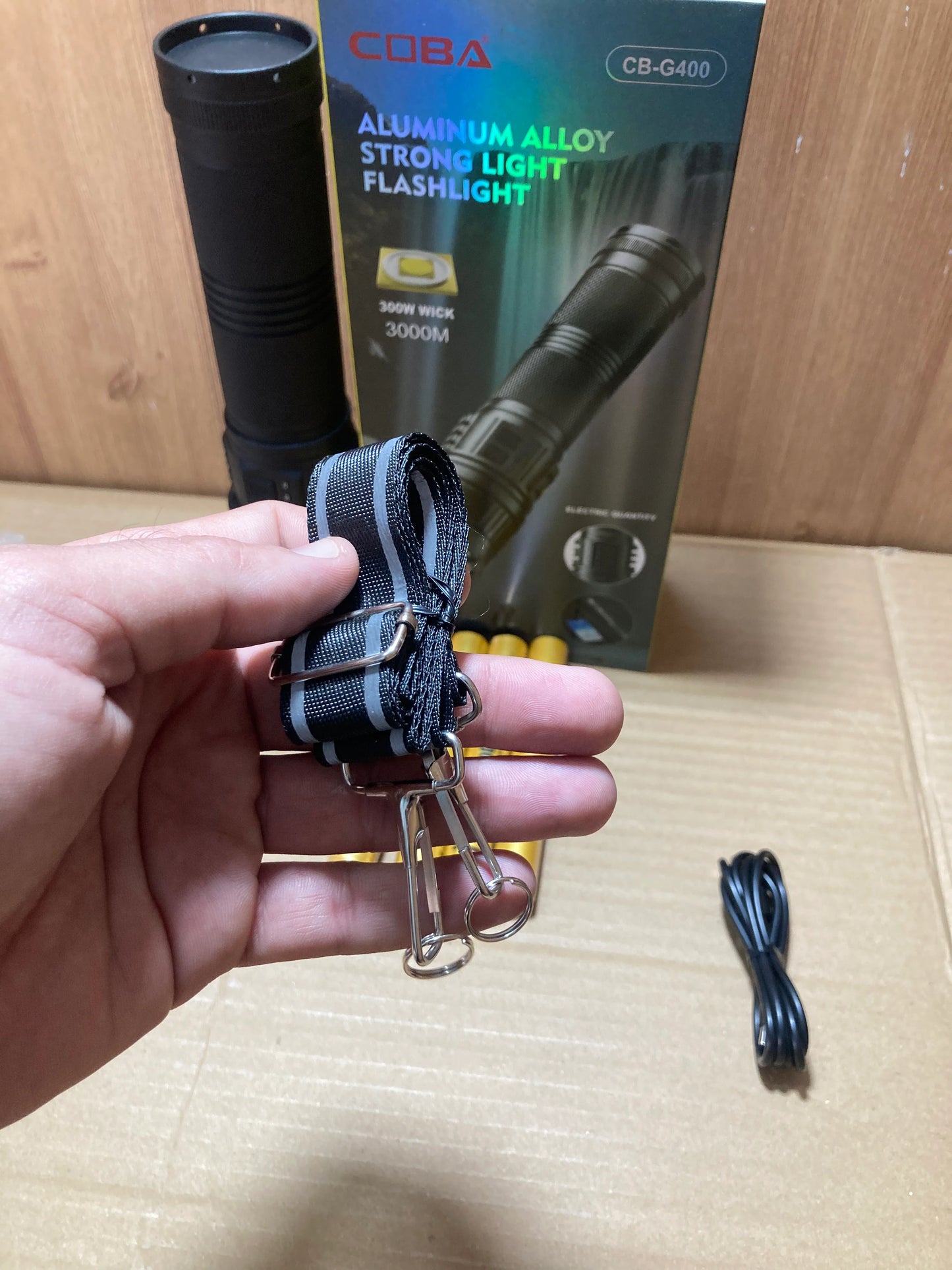 COBA Aluminum Alloy Strong Light Flashlight CB-G400