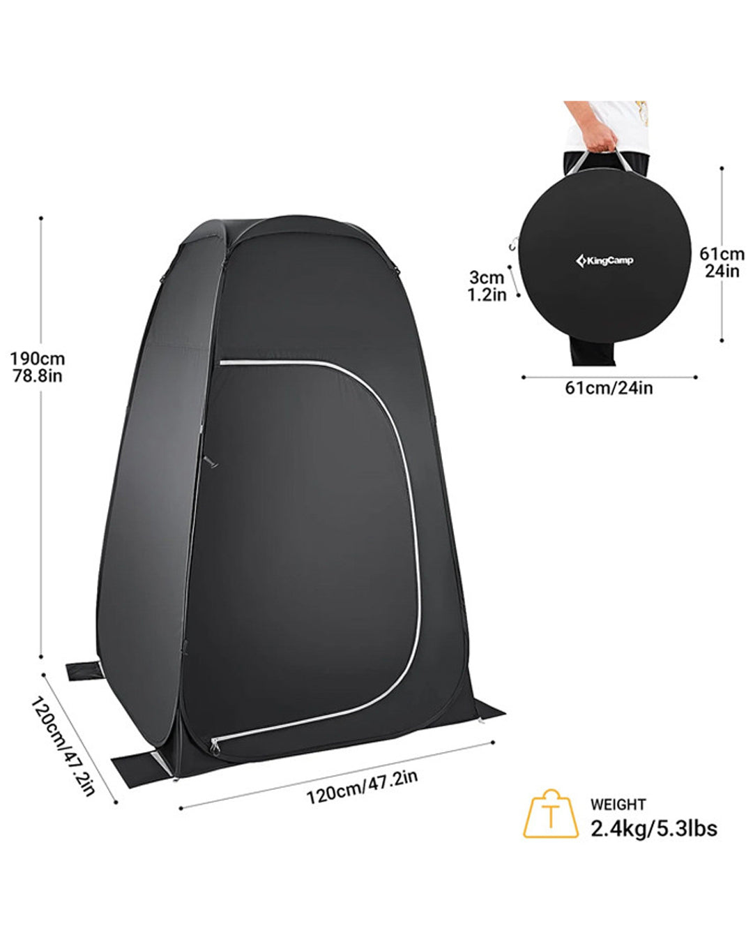 KingCamp Changing Tent Convenience