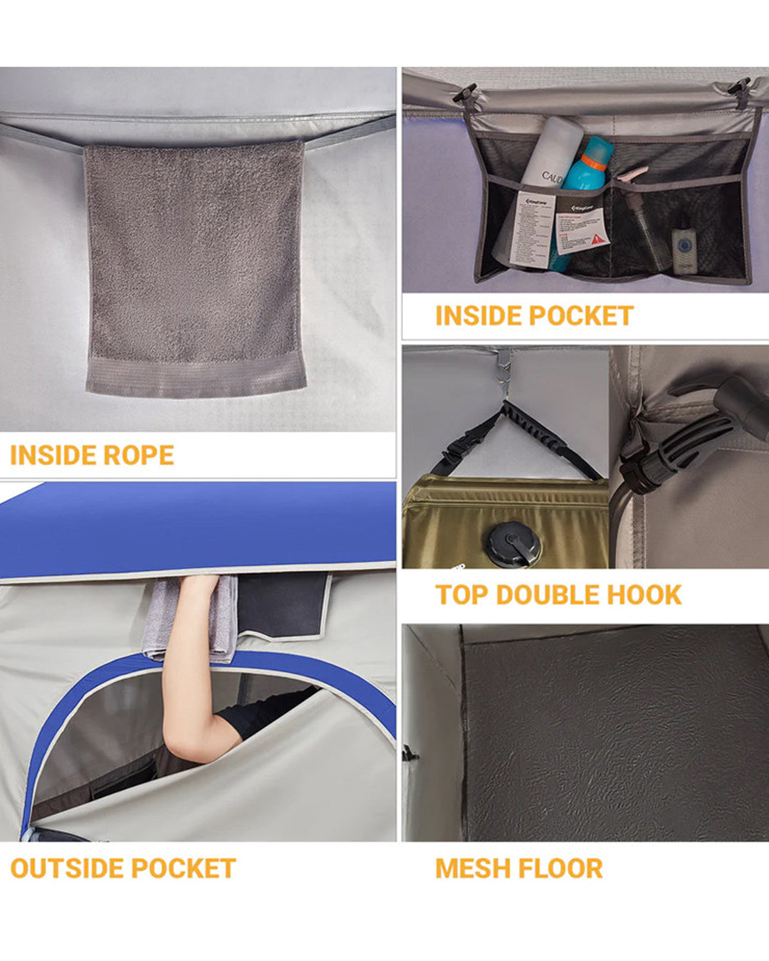 KingCamp Double Shower Tent