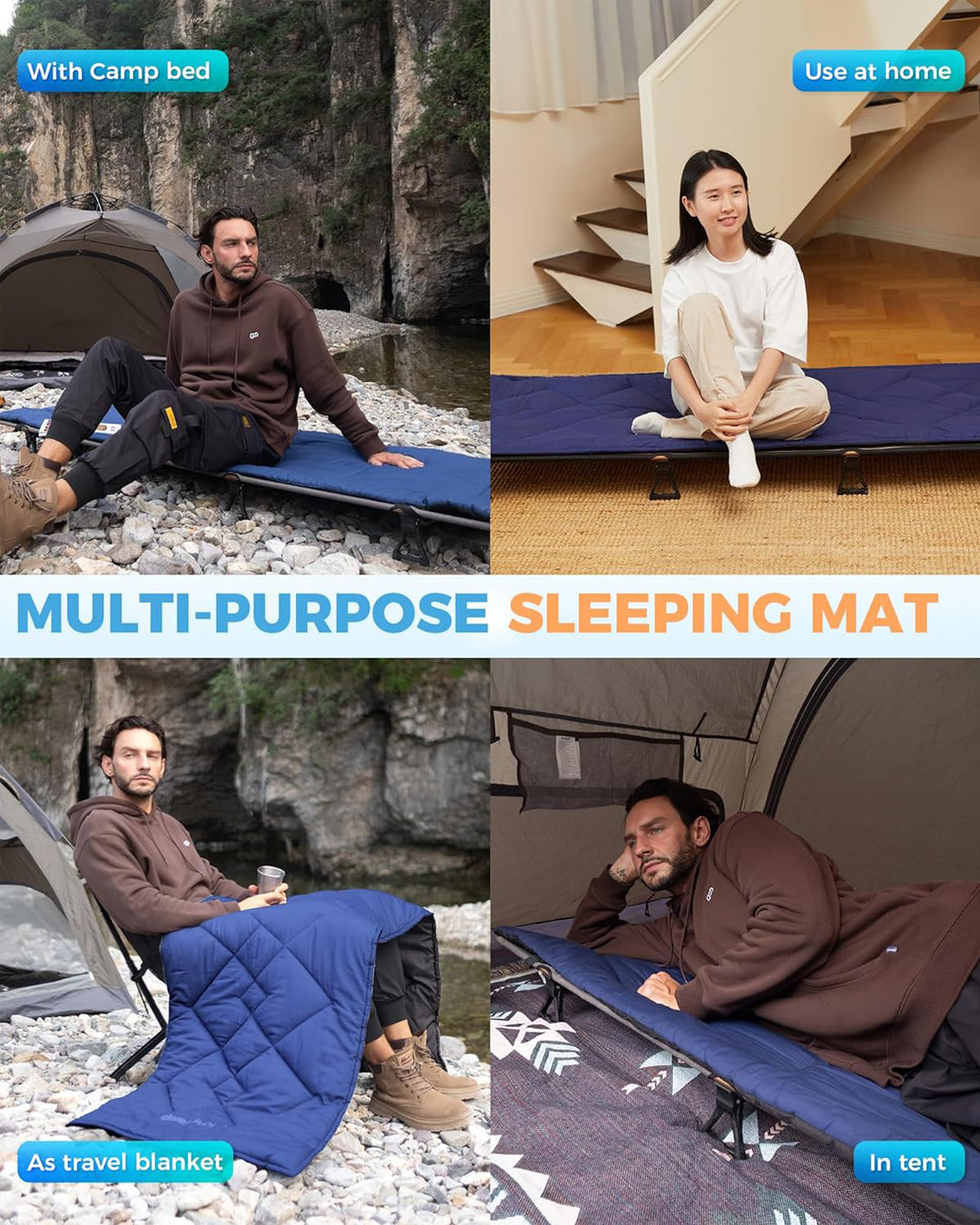 KingCamp KM2108 Soft Cotton Lightweight Camping Sleeping Cot Mat