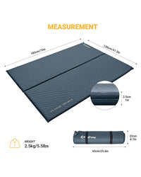 KingCamp KM3538 Self-Inflating Double Ultralight Sleeping Mat